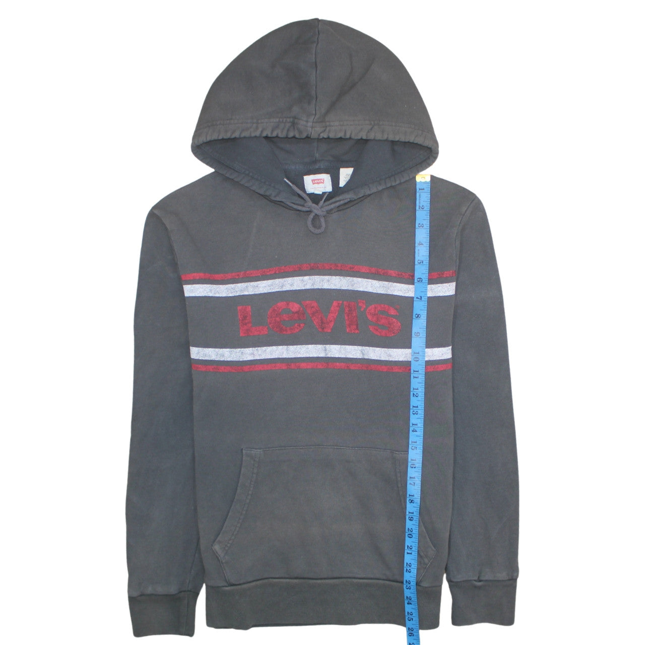 Mens UK Size M Levi's Grey Pullover Hoodie