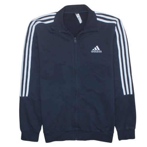 Mens UK Size M Adidas Blue Full Zip Sweatshirt