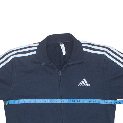 Mens UK Size M Adidas Blue Full Zip Sweatshirt