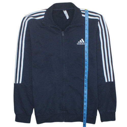 Mens UK Size M Adidas Blue Full Zip Sweatshirt