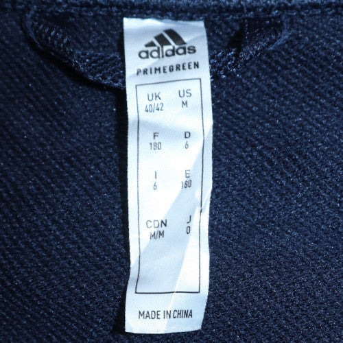 Mens UK Size M Adidas Blue Full Zip Sweatshirt