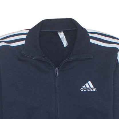 Mens UK Size M Adidas Blue Full Zip Sweatshirt