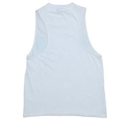 Adidas Women's White Cotton Tank Top Size 10 Crew Neck Sleeveless