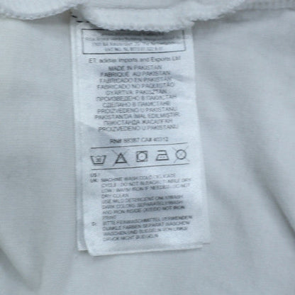 Adidas Women's White Cotton Tank Top Size 10 Crew Neck Sleeveless
