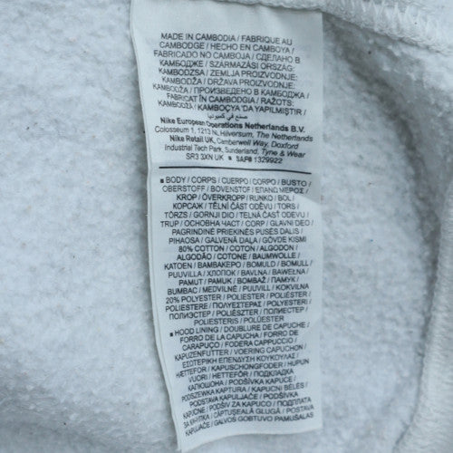 Mens UK Size S Nike White Pullover Hoodie
