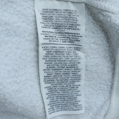 Mens UK Size S Nike White Pullover Hoodie