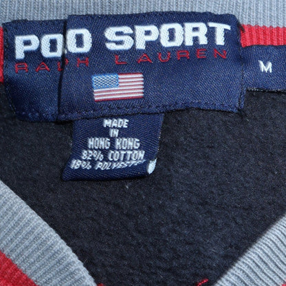 Mens UK Size M Polo Sport Ralph Lauren Black Full Zip Sweatshirt