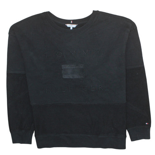 Mens UK Size XL Tommy Hilfiger Black Pullover Sweatshirt