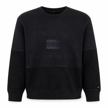 Mens UK Size XL Tommy Hilfiger Black Pullover Sweatshirt
