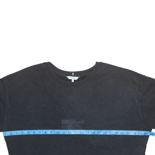 Mens UK Size XL Tommy Hilfiger Black Pullover Sweatshirt