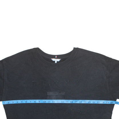 Mens UK Size XL Tommy Hilfiger Black Pullover Sweatshirt