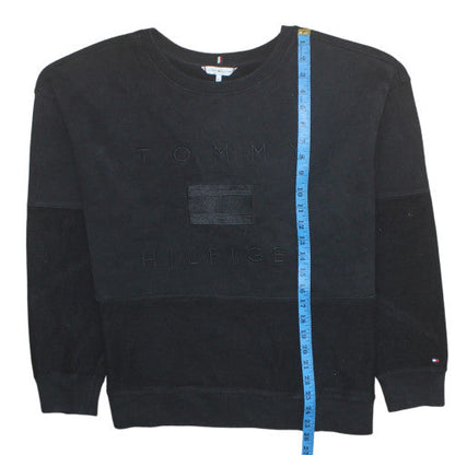 Mens UK Size XL Tommy Hilfiger Black Pullover Sweatshirt