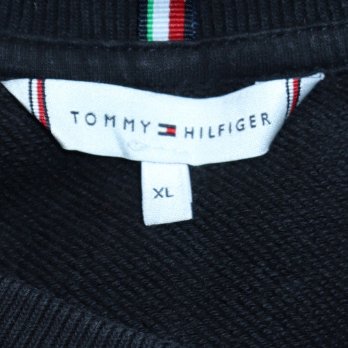 Mens UK Size XL Tommy Hilfiger Black Pullover Sweatshirt