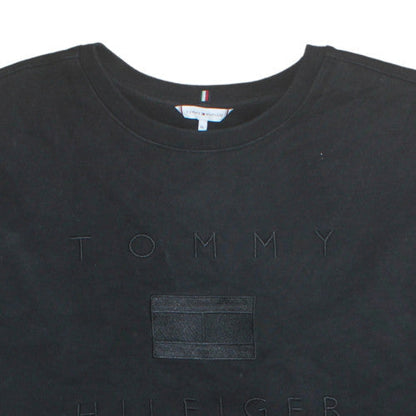 Mens UK Size XL Tommy Hilfiger Black Pullover Sweatshirt