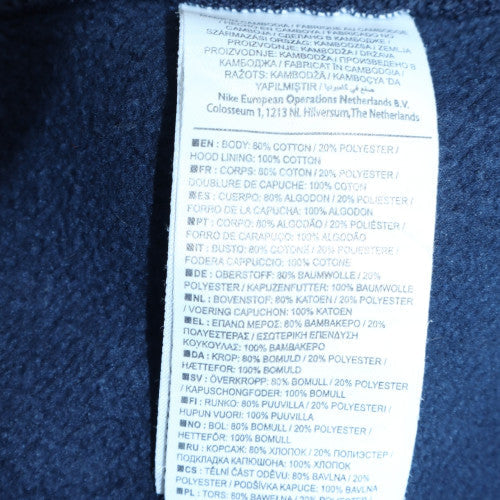 Mens UK Size L Nike Blue Pullover Hoodie
