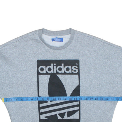 Mens UK Size L Adidas Grey Pullover Sweatshirt