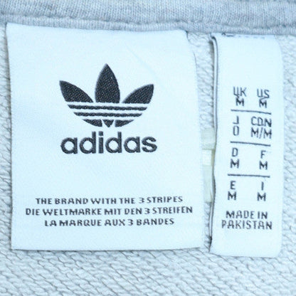 Mens UK Size M Adidas Grey Pullover Sweatshirt