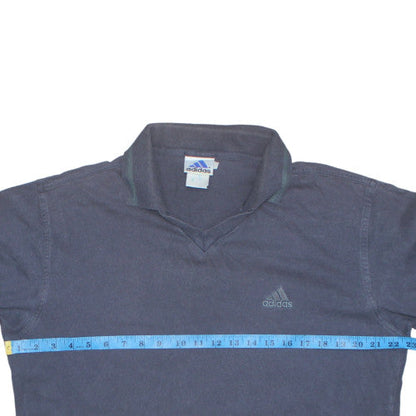 Mens UK Size M Adidas Blue Henley Sweatshirt