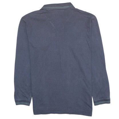 Mens UK Size M Adidas Blue Henley Sweatshirt