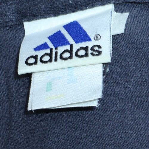 Mens UK Size M Adidas Blue Henley Sweatshirt