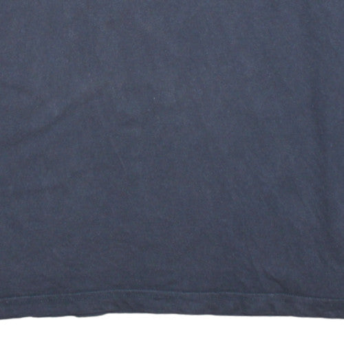 Mens UK Size M Adidas Blue Henley Sweatshirt