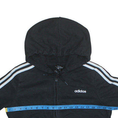 Mens UK Size L Adidas Black Full Zip Hoodie