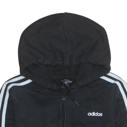 Mens UK Size L Adidas Black Full Zip Hoodie