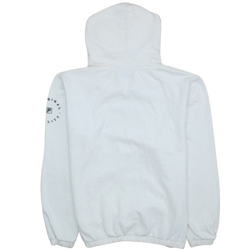 Mens UK Size M FILA White Pullover Hoodie