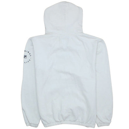 Mens UK Size M FILA White Pullover Hoodie