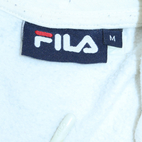 Mens UK Size M FILA White Pullover Hoodie
