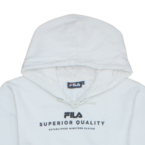 Mens UK Size M FILA White Pullover Hoodie