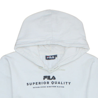 Mens UK Size M FILA White Pullover Hoodie