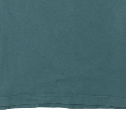 Tommy Hilfiger Men's Green Logo Embroidered Organic Cotton T-Shirt L