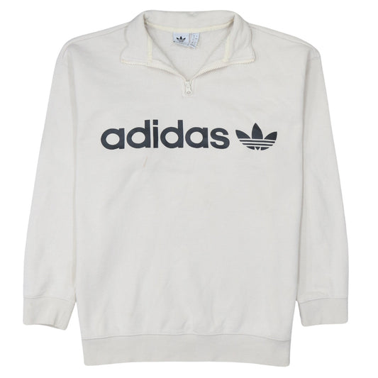 Womens UK Size 12 Adidas Beige Pullover Sweatshirt
