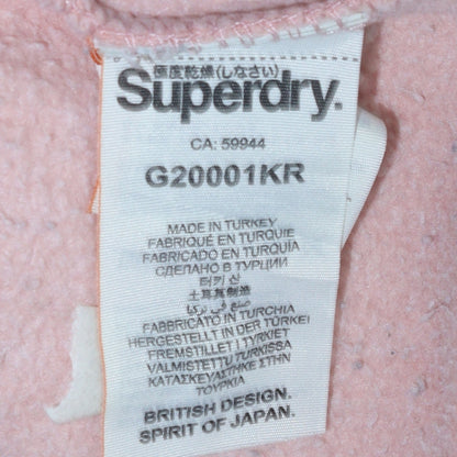 Womens UK Size S Superdry Pink Pullover Hoodie