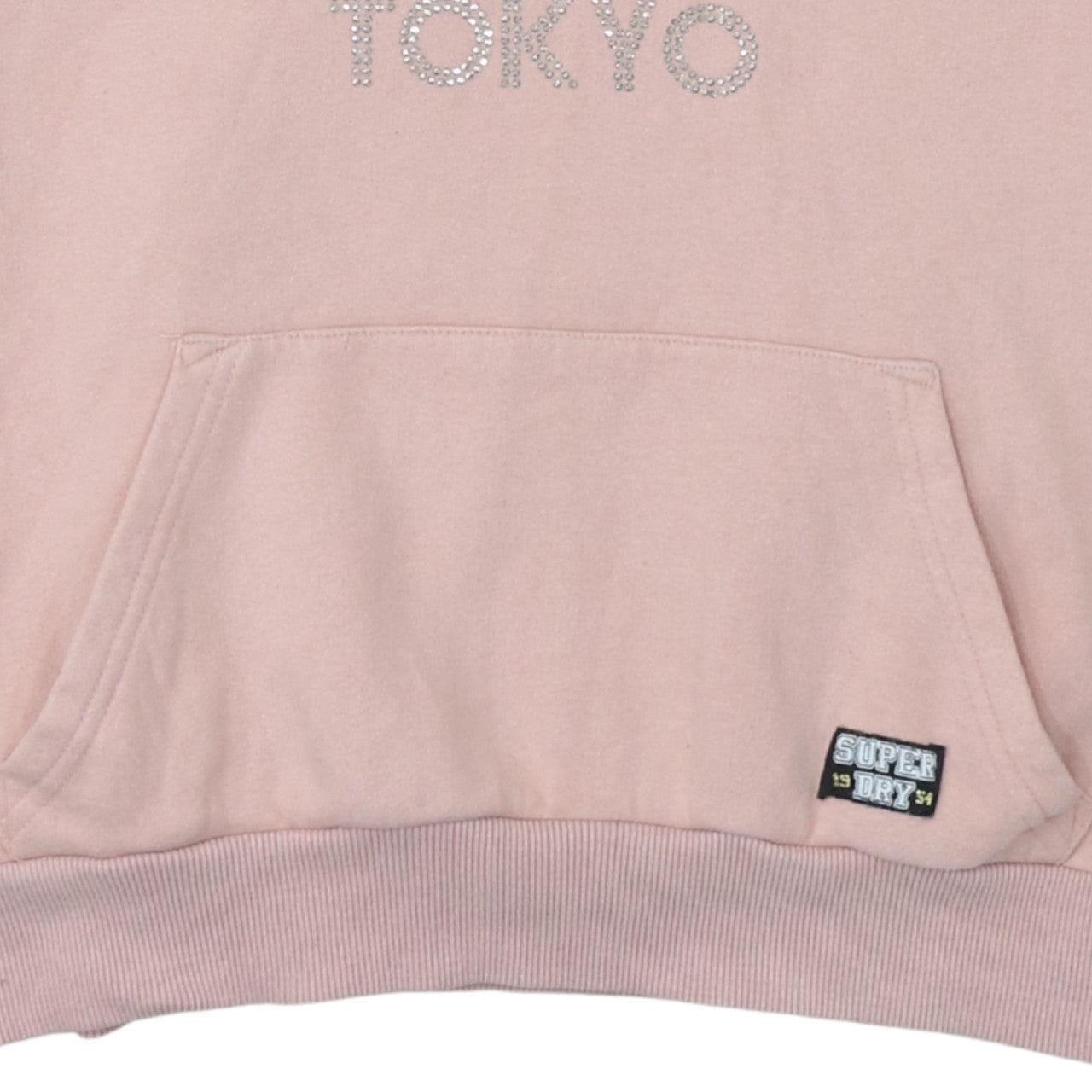 Womens UK Size S Superdry Pink Pullover Hoodie