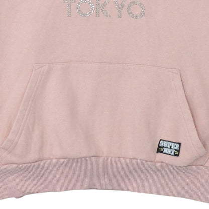 Womens UK Size S Superdry Pink Pullover Hoodie