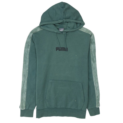 Mens UK Size S Puma Green Pullover Hoodie