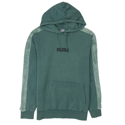 Mens UK Size S Puma Green Pullover Hoodie