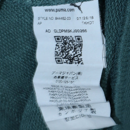 Mens UK Size S Puma Green Pullover Hoodie