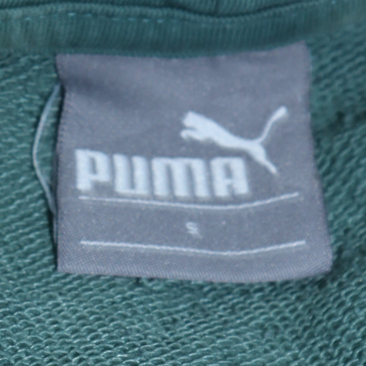 Mens UK Size S Puma Green Pullover Hoodie