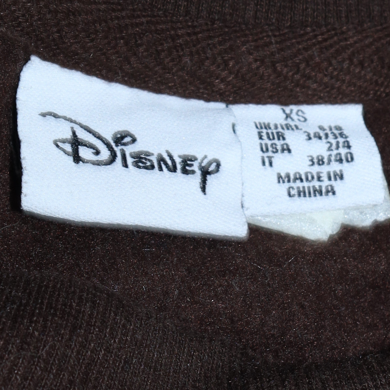 Womens UK Size XS Disney Brown Pullover Sweatshirt
