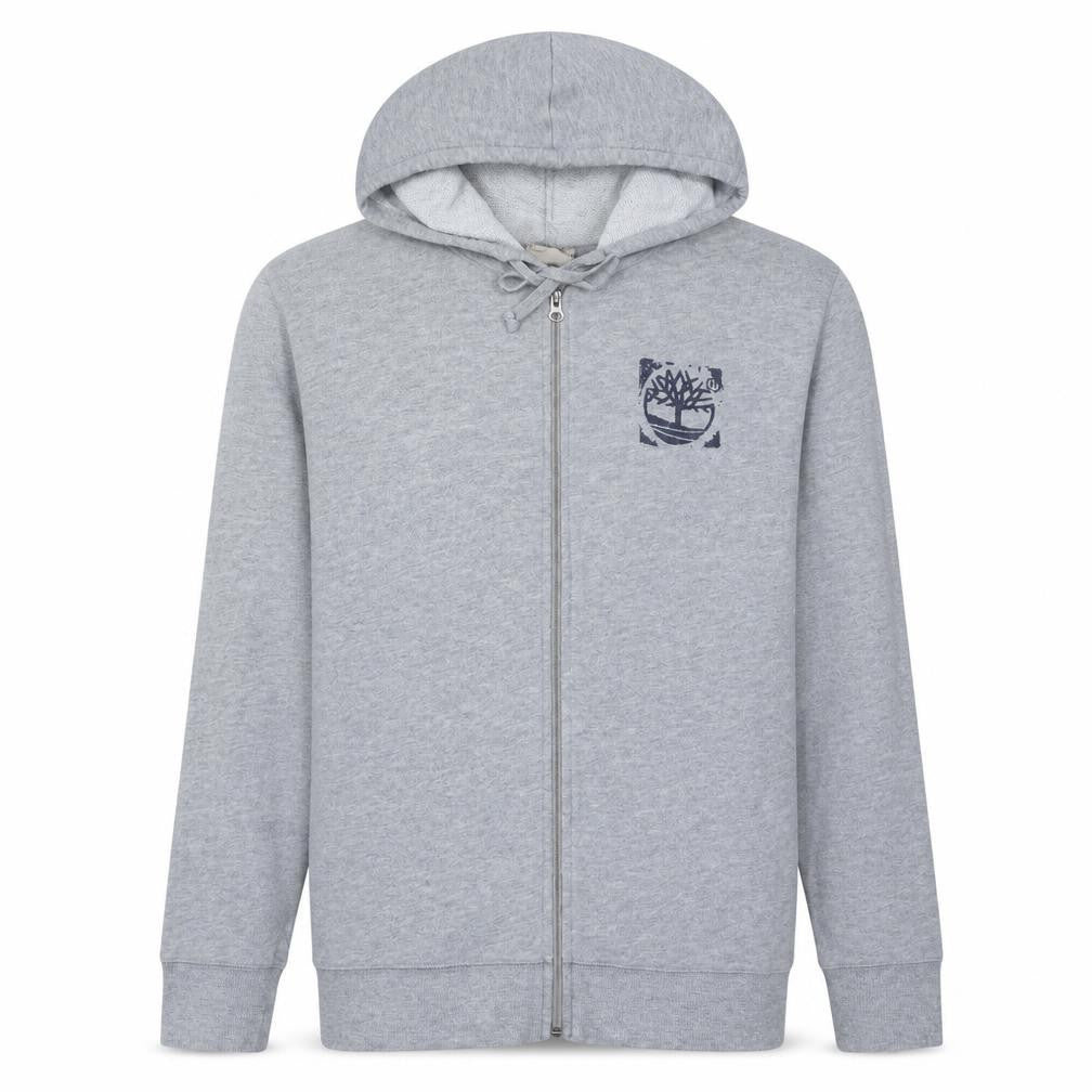 Mens UK Size S Timberland Grey Full Zip Hoodie