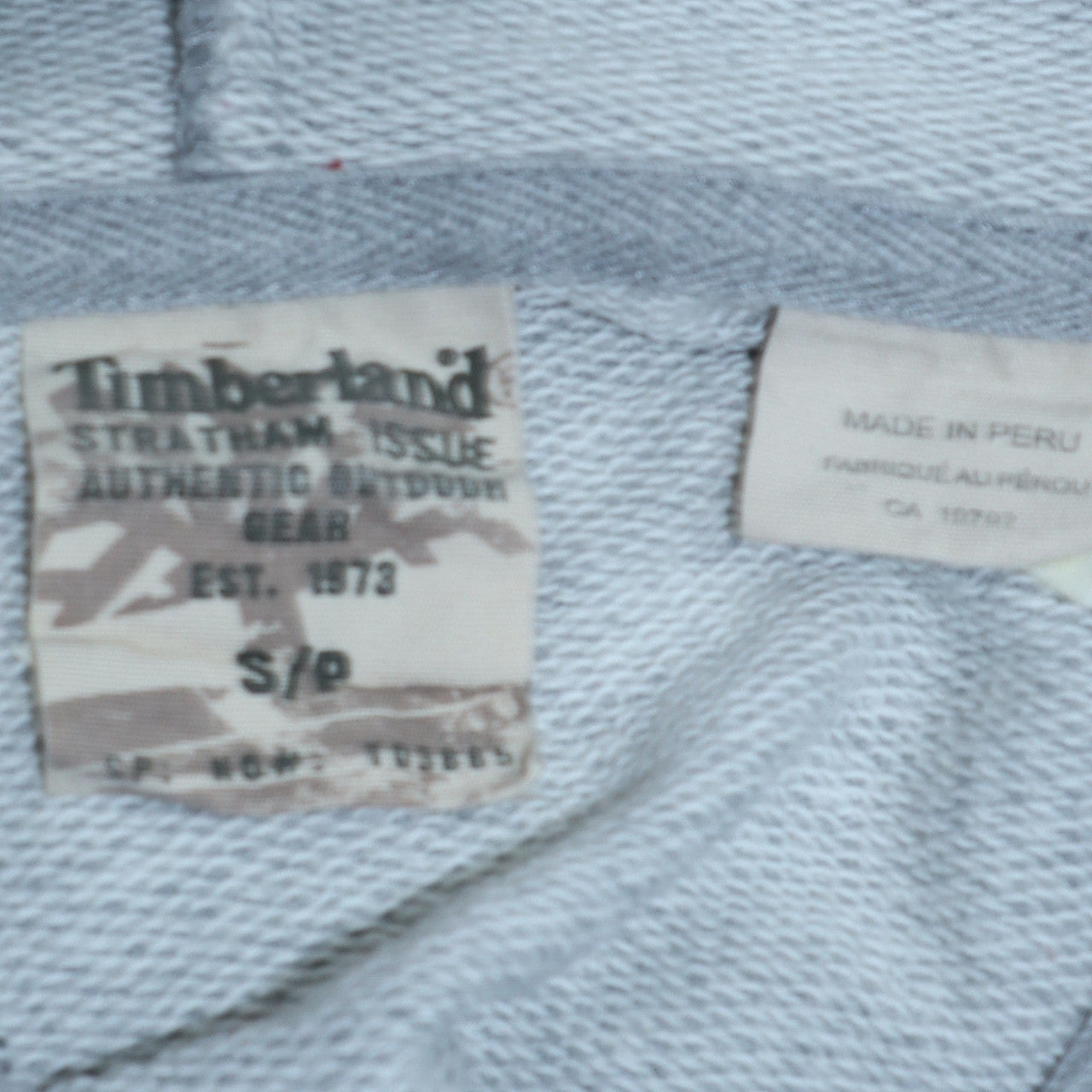 Mens UK Size S Timberland Grey Full Zip Hoodie