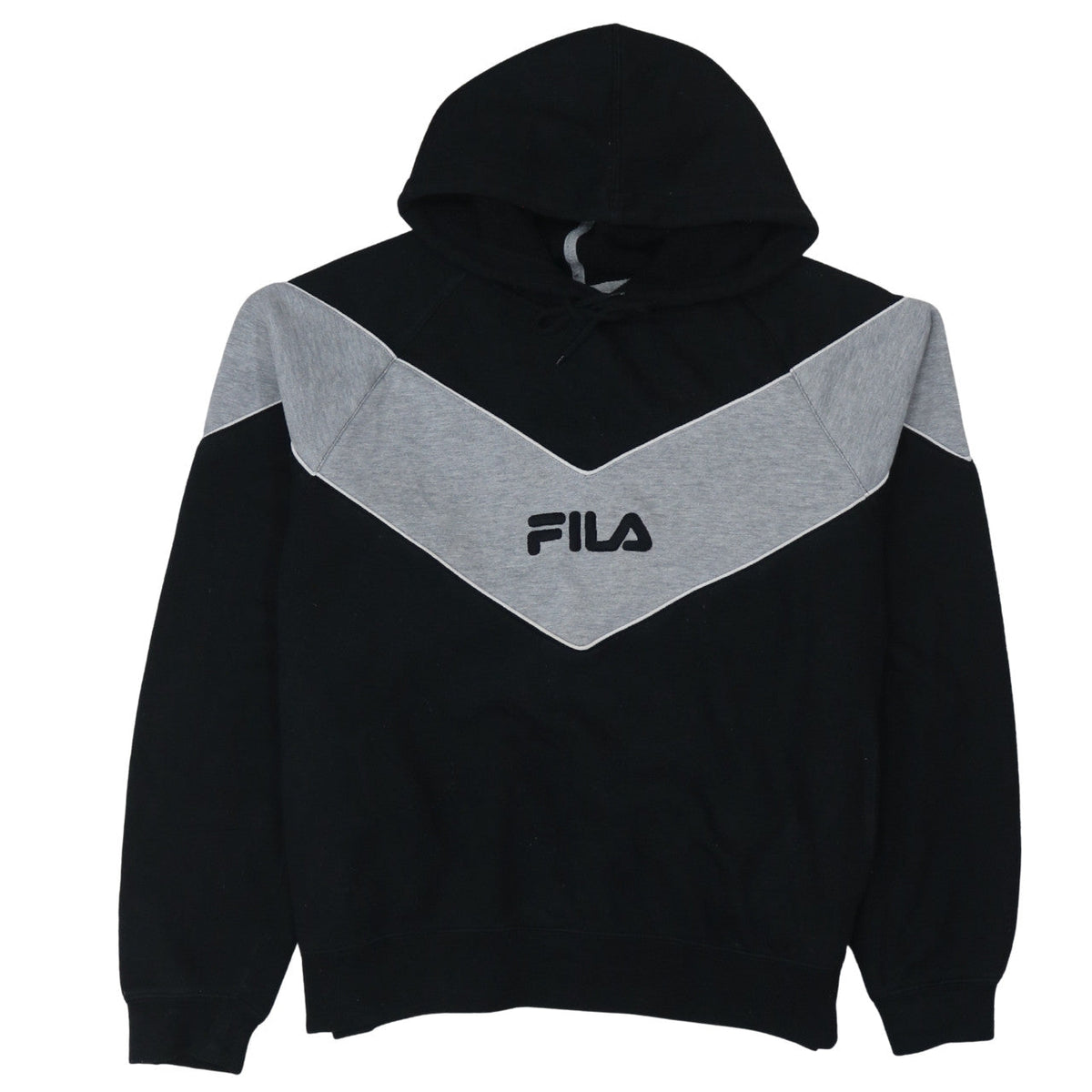 Mens UK Size M FILA Black Pullover Hoodie