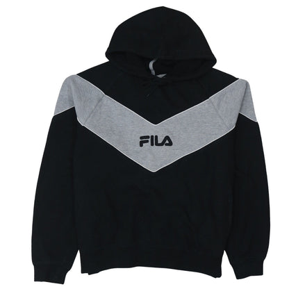 Mens UK Size M FILA Black Pullover Hoodie