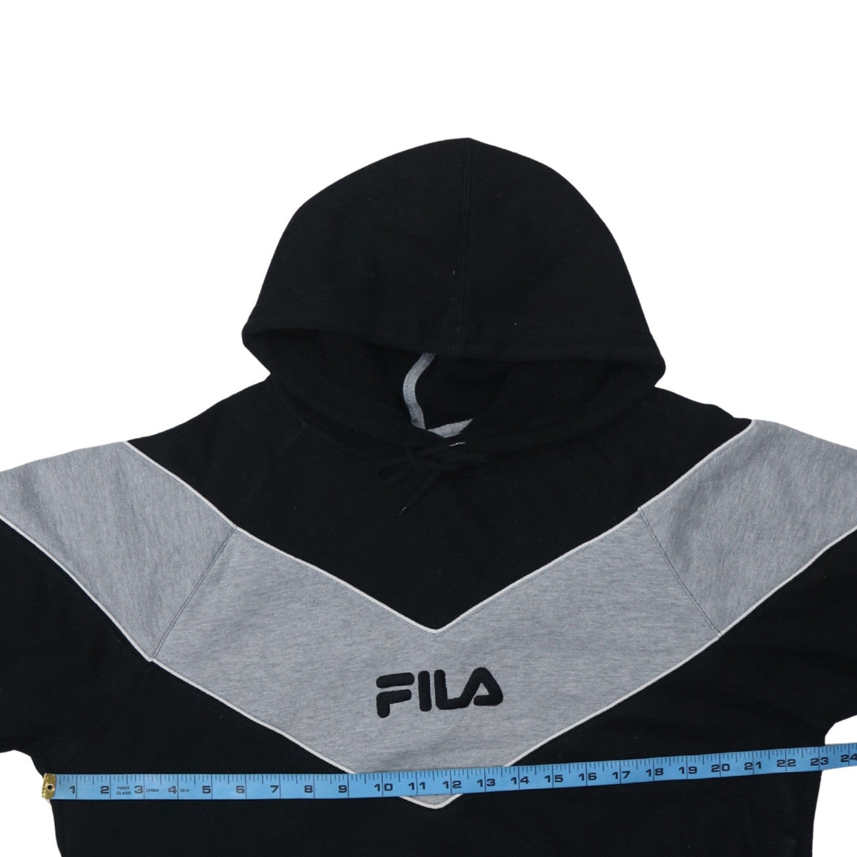 Mens UK Size M FILA Black Pullover Hoodie