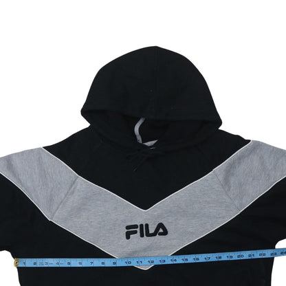 Mens UK Size M FILA Black Pullover Hoodie