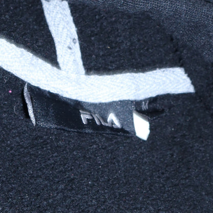Mens UK Size M FILA Black Pullover Hoodie