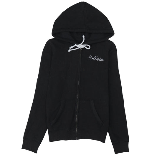 Mens UK Size M Hollister Black Full Zip Hoodie